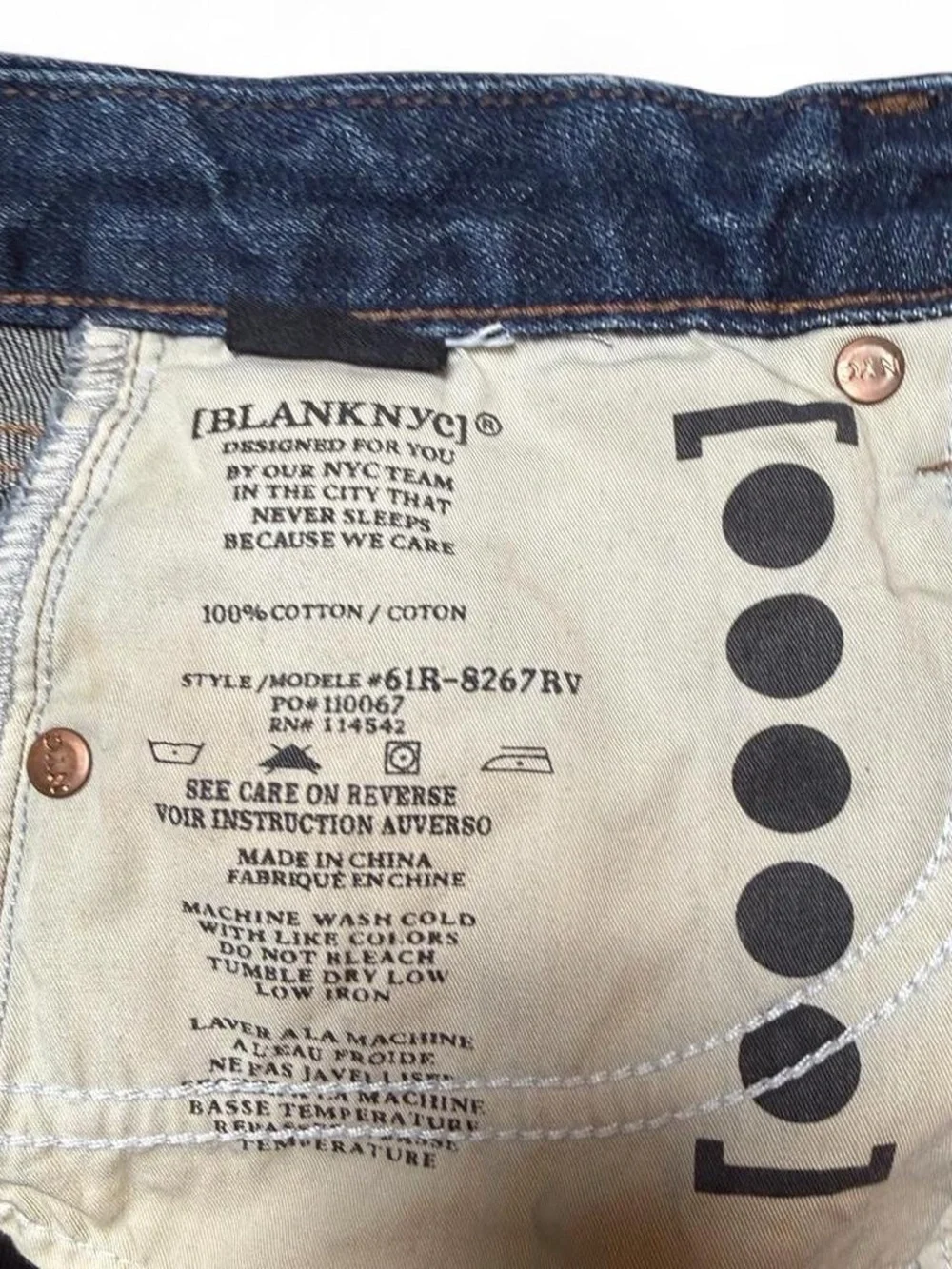 Blank NYC Dark Blue Distressed Denim Cutoff Shorts - Size 24